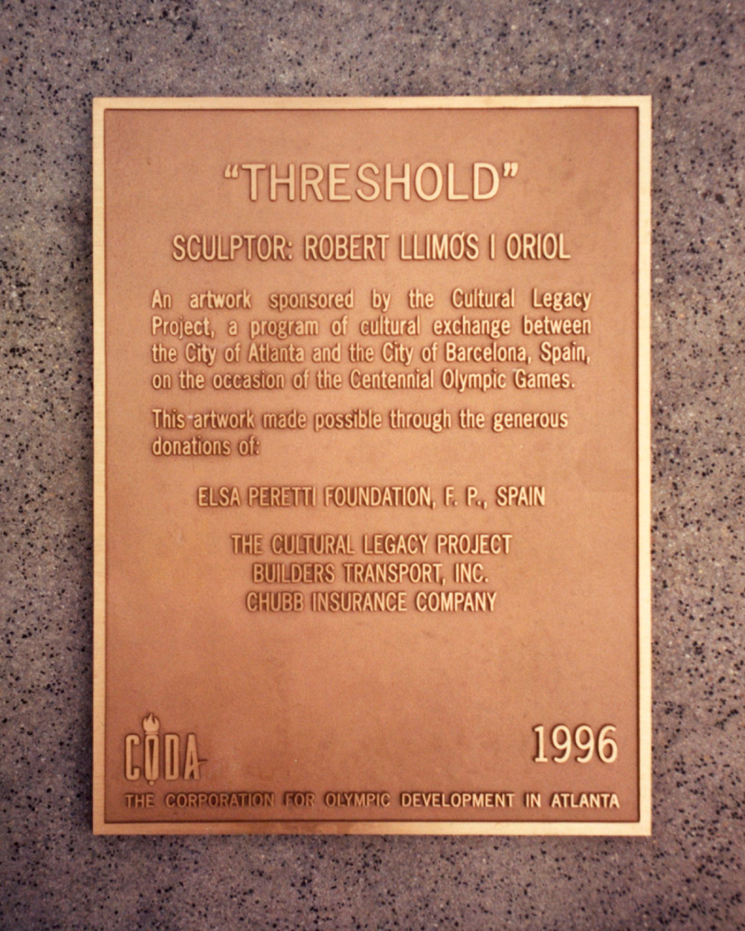 Threshold # by Robert Llimos on Atlanta, Georgia (USA) 1996 - Fundició Vilà de Valls